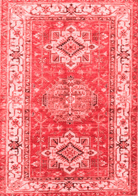 Geometric Red Traditional Rug, tr4656red