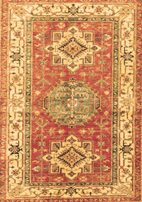 Geometric Brown Traditional Rug, tr4656brn