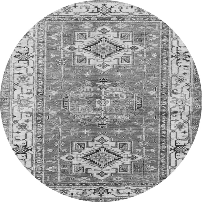 Machine Washable Geometric Gray Traditional Rug, wshtr4656gry