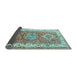 Sideview of Geometric Light Blue Traditional Rug, tr4656lblu