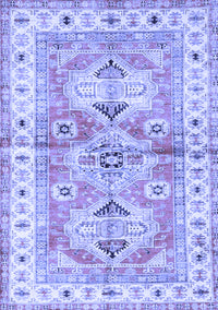 Geometric Blue Traditional Rug, tr4657blu