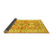 Sideview of Geometric Yellow Traditional Rug, tr4657yw