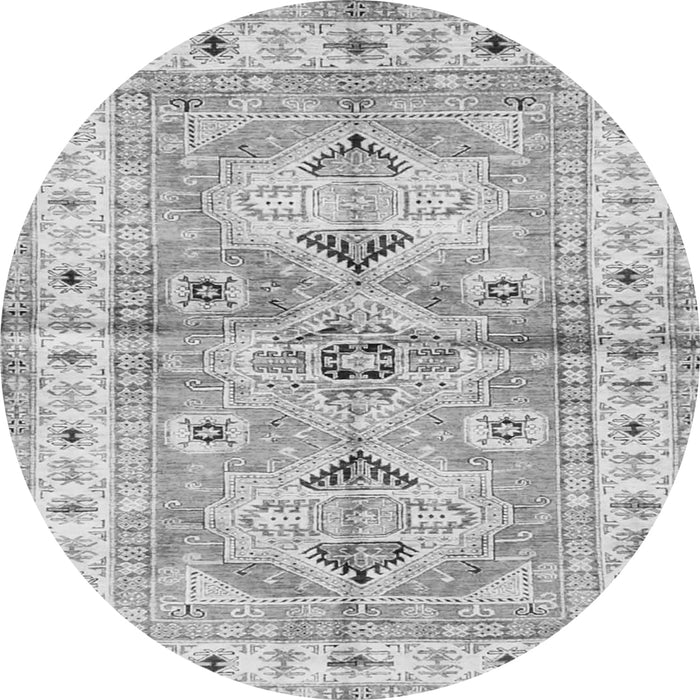 Square Geometric Gray Traditional Rug, tr4657gry