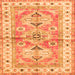 Serging Thickness of Geometric Orange Traditional Rug, tr4657org