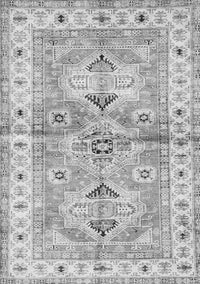 Geometric Gray Traditional Rug, tr4657gry