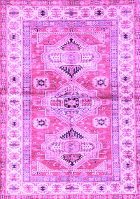 Geometric Purple Traditional Rug, tr4657pur