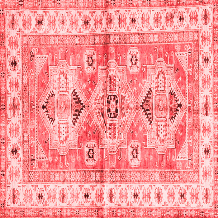 Geometric Red Traditional Rug, tr4657red