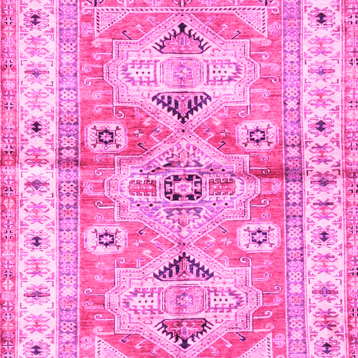 Geometric Pink Traditional Rug, tr4657pnk