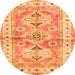 Square Geometric Orange Traditional Rug, tr4657org