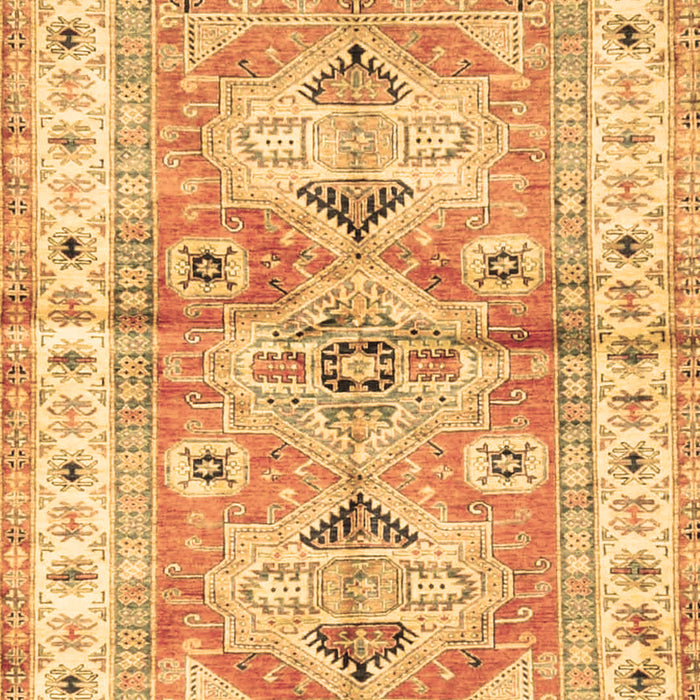 Geometric Brown Traditional Rug, tr4657brn