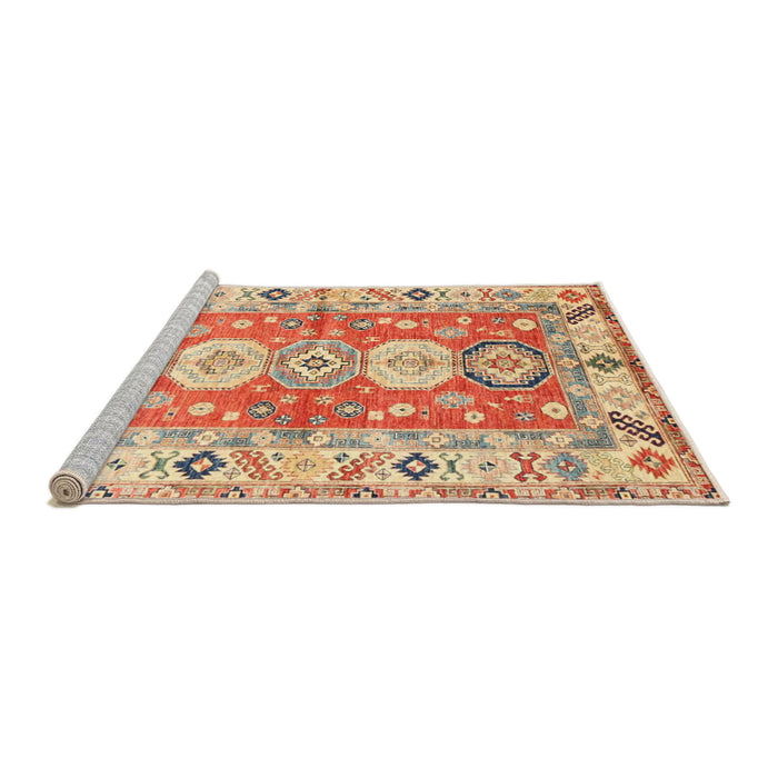 Sideview of Machine Washable Traditional Red Rug, wshtr4658