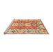 Sideview of Machine Washable Traditional Red Rug, wshtr4658