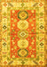 Geometric Yellow Traditional Rug, tr4658yw