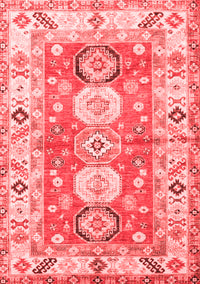 Geometric Red Traditional Rug, tr4658red