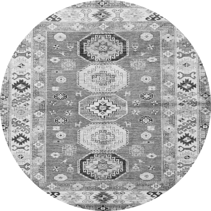 Square Geometric Gray Traditional Rug, tr4658gry