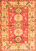 Geometric Orange Traditional Rug, tr4658org