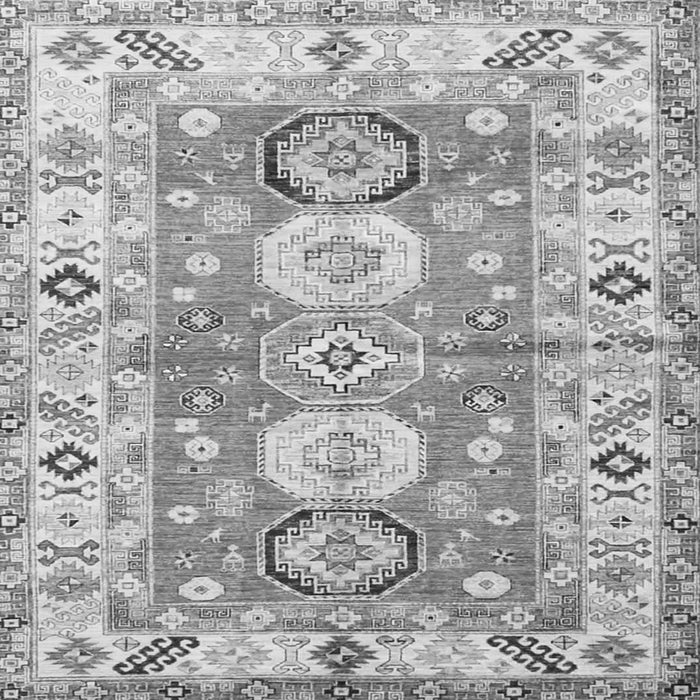Serging Thickness of Geometric Gray Traditional Rug, tr4658gry