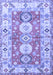 Machine Washable Geometric Blue Traditional Rug, wshtr4658blu