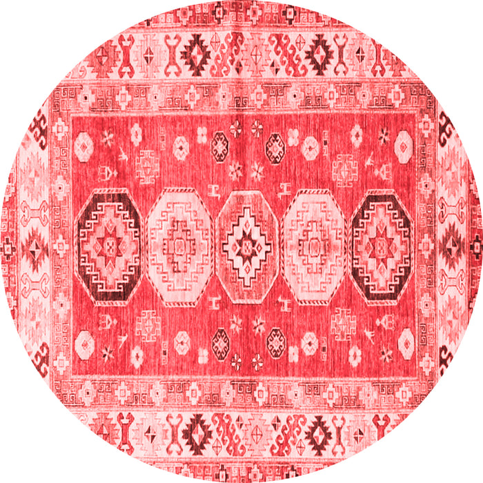 Machine Washable Geometric Red Traditional Rug, wshtr4658red