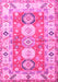 Geometric Pink Traditional Rug, tr4658pnk