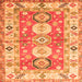 Serging Thickness of Geometric Orange Traditional Rug, tr4658org