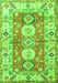 Geometric Green Traditional Rug, tr4658grn