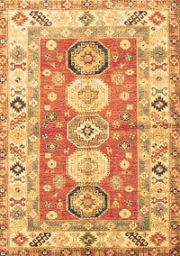 Geometric Brown Traditional Rug, tr4658brn