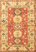 Geometric Brown Traditional Rug, tr4658brn