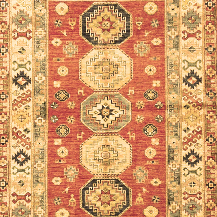 Geometric Brown Traditional Rug, tr4658brn