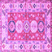 Square Geometric Purple Traditional Rug, tr4658pur