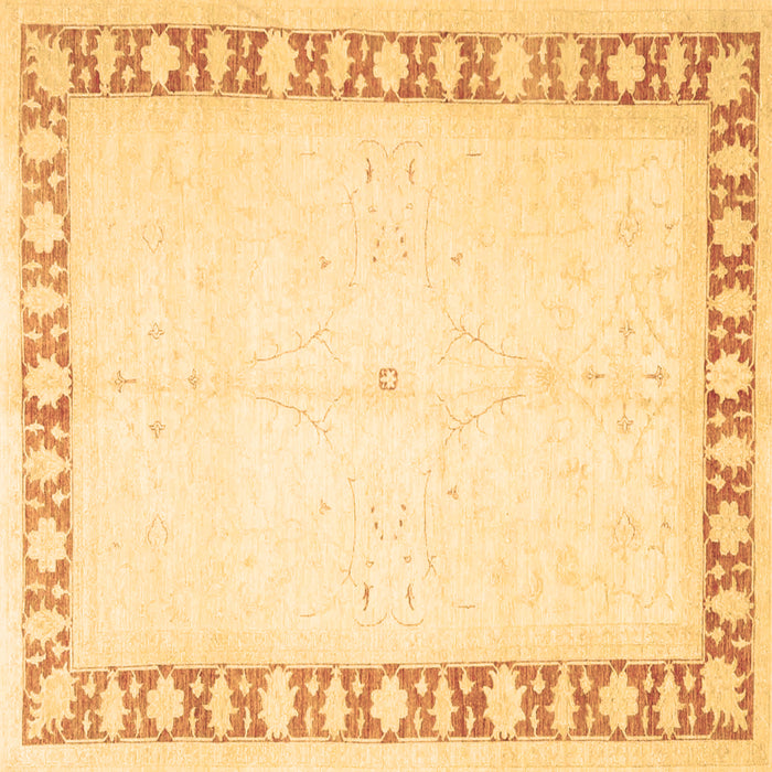 Square Machine Washable Oriental Brown Traditional Rug, wshtr4659brn
