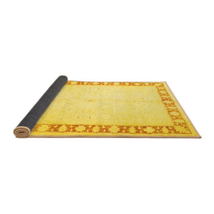 Sideview of Oriental Yellow Traditional Rug, tr4659yw