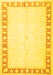 Oriental Yellow Traditional Rug, tr4659yw