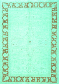 Oriental Turquoise Traditional Rug, tr4659turq