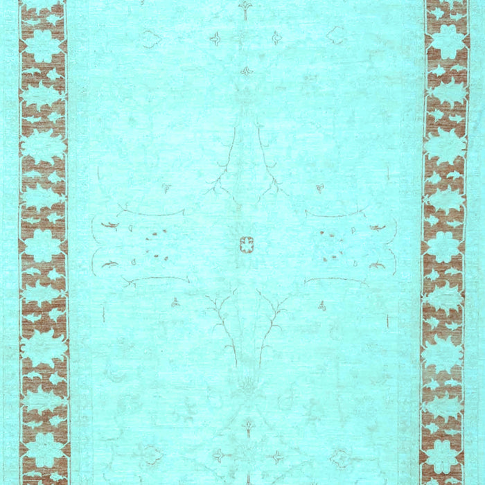 Machine Washable Oriental Light Blue Traditional Rug, wshtr4659lblu