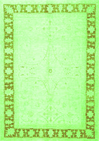 Oriental Green Traditional Rug, tr4659grn