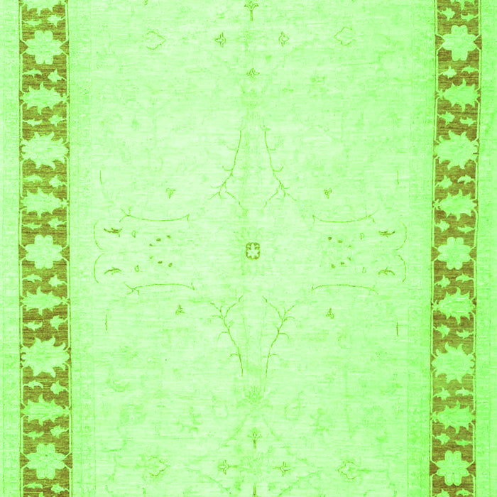 Oriental Green Traditional Rug, tr4659grn