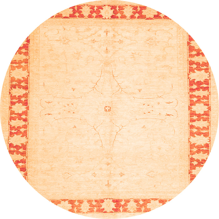 Square Oriental Orange Traditional Rug, tr4659org