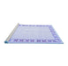 Sideview of Machine Washable Oriental Blue Traditional Rug, wshtr4659blu