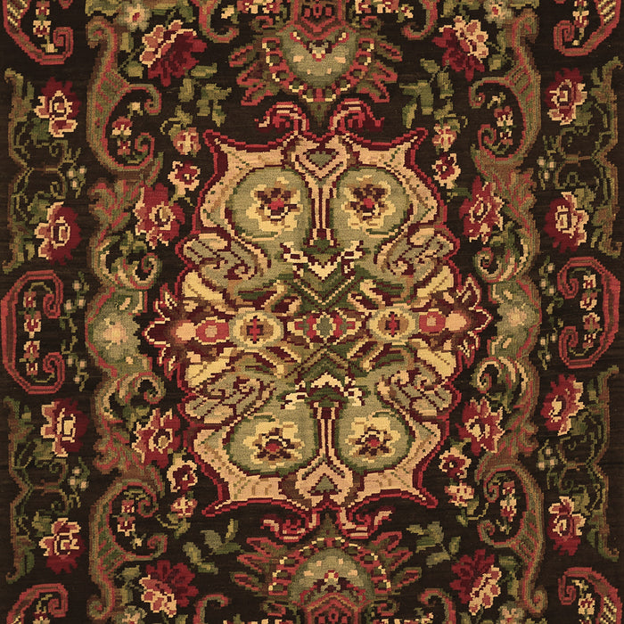 Medallion Brown French Rug, tr465brn