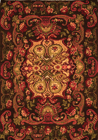 Medallion Orange French Rug, tr465org