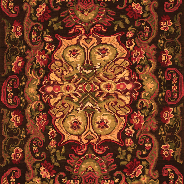 Medallion Orange French Rug, tr465org