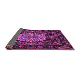 Sideview of Medallion Purple French Rug, tr465pur