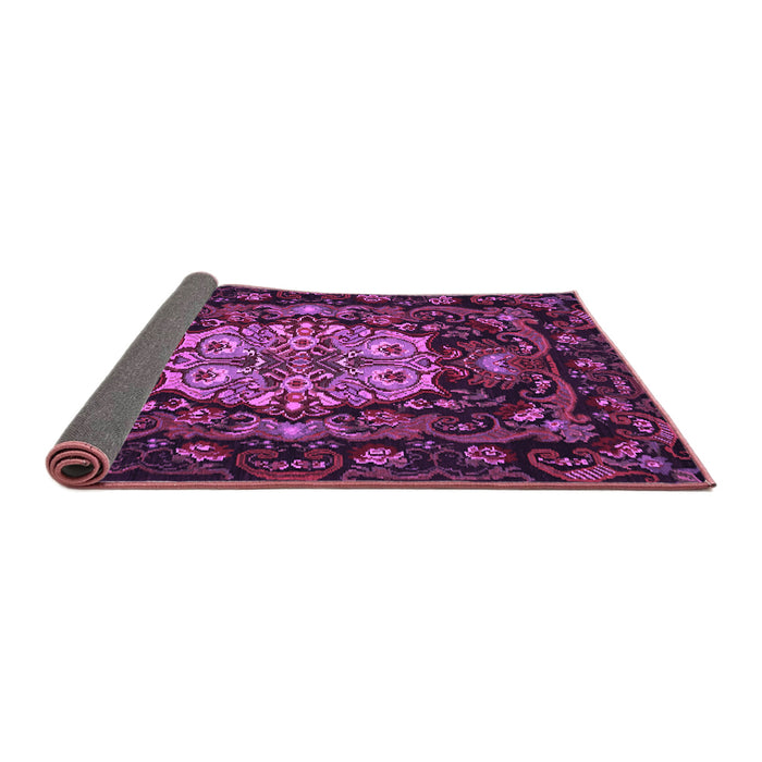 Sideview of Medallion Purple French Rug, tr465pur
