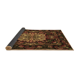 Sideview of Medallion Brown French Rug, tr465brn