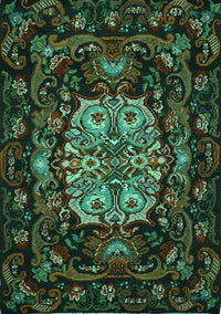 Medallion Turquoise French Rug, tr465turq