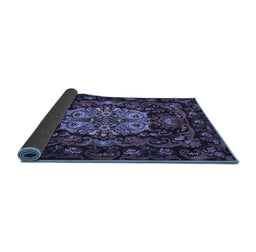 Sideview of Medallion Blue French Rug, tr465blu