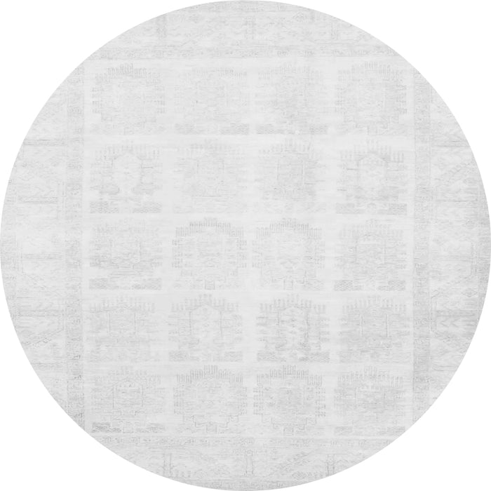 Machine Washable Persian Gray Traditional Rug, wshtr4660gry