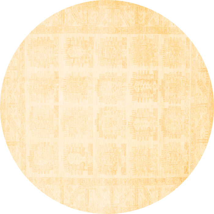 Round Persian Brown Traditional Rug, tr4660brn
