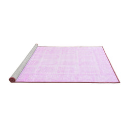 Sideview of Machine Washable Persian Purple Traditional Area Rugs, wshtr4660pur